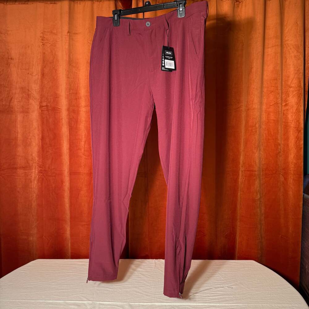 Waggle Maroon Greenside Jogger Golf Pants 36x32